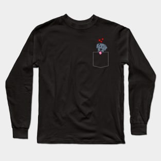 Black Lab Pocket Puppy Long Sleeve T-Shirt